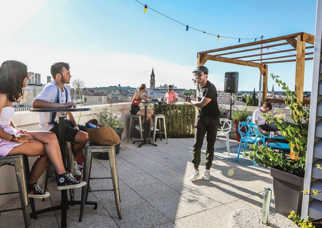 Vue de l'hostel Flamingo du rooftop