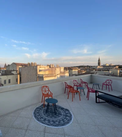 Vue de la ville depuis la terrasse